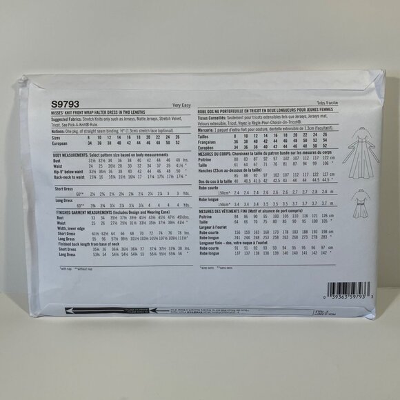 Simplicity S9793 1970s Vintage Reprint Halter Wrap Dress Sewing Pattern Sz 8-16 - Picture 4 of 7